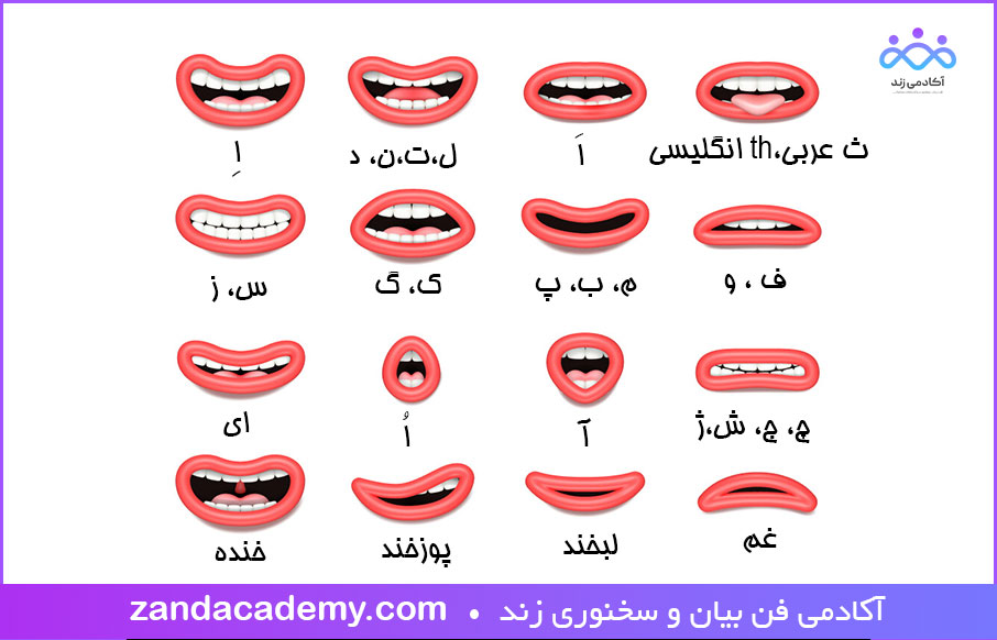 حالت لب ها به مصابه اندام های گفتاری کلامی